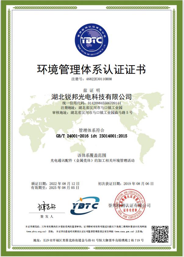 ISO14001環境管理體系認證